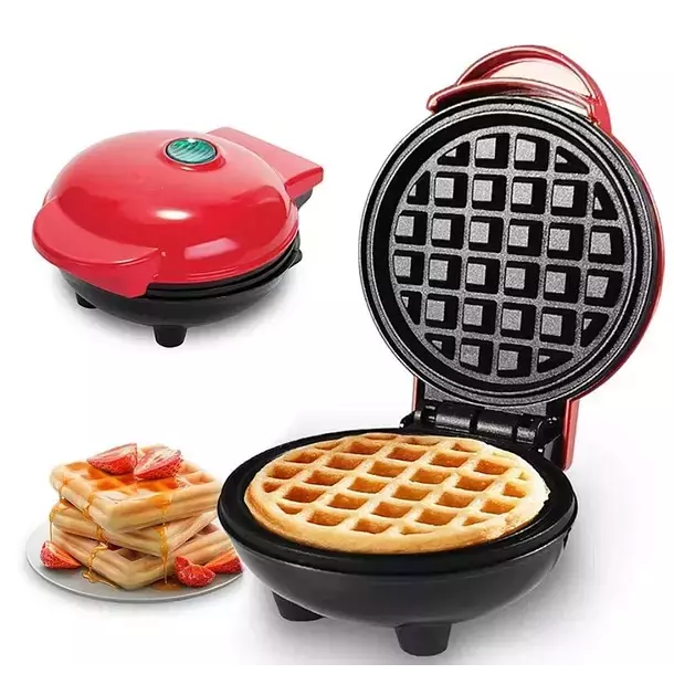 🔥 Máquina Eléctrica de Wafles 350W – Rápida, Portátil y Antiadherente 🔥
